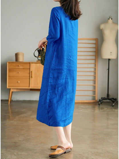 Amelia Cotton Linen Gathered Dress