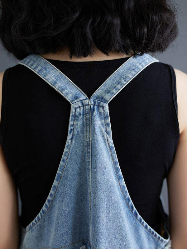 Charlotte Patchwork Denim Overall Dress