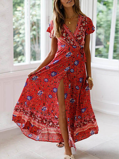 Charlotte Floral Wrap Maxi Dress