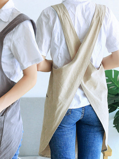 Women's Crossback Cotton Kitchen Apron